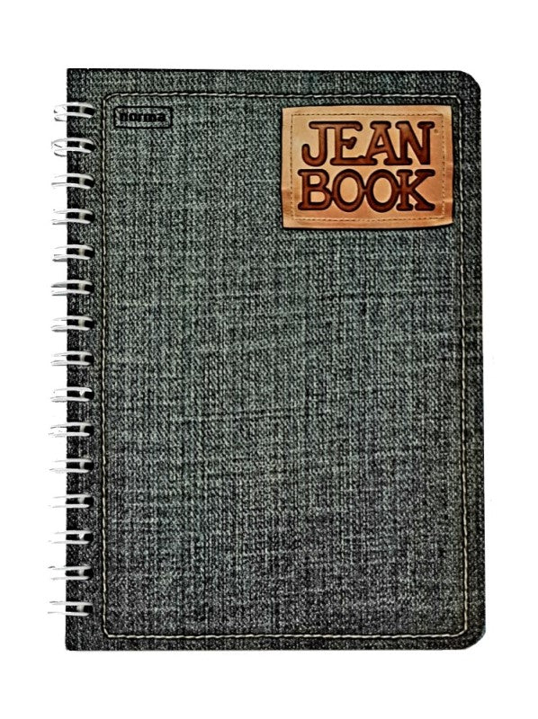 Cuaderno f/FrancesaEspira Espiral Doble Jean Book 100 hojas Cuadro 7mm Norma® 524100 [Pieza] 7702111241008