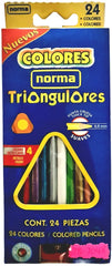 Color de MaderaTriangular Largo 550078 Colores Est.c/24 Norma® 532971 [Estuche] 7702111500785