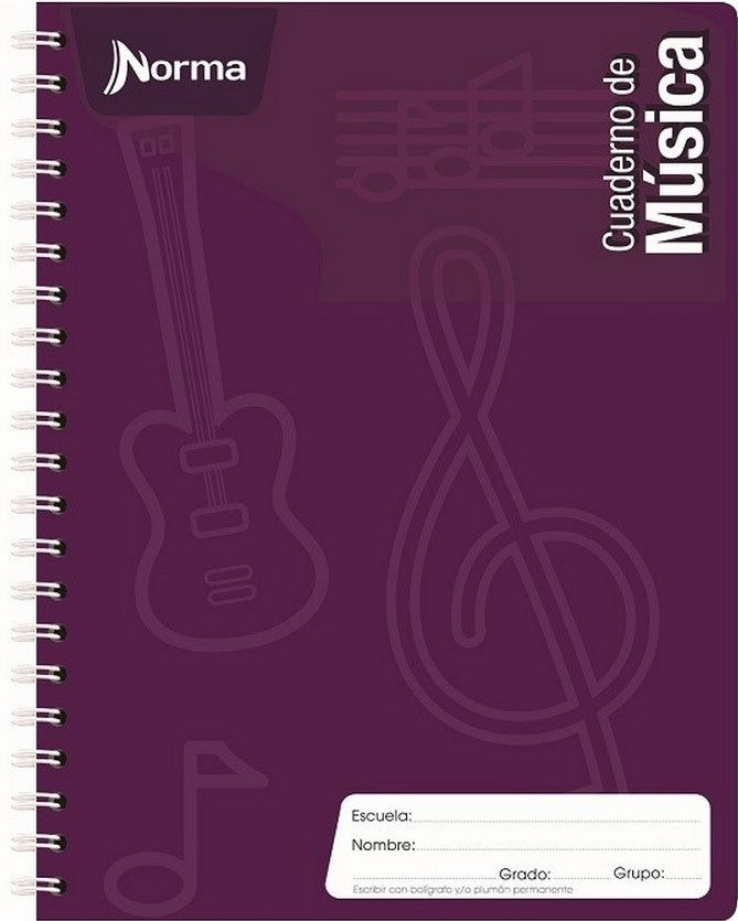 Cuaderno Pautado Espiral Música Profesional 80 hojas Norma® 580277 [Pieza] 7702111802773