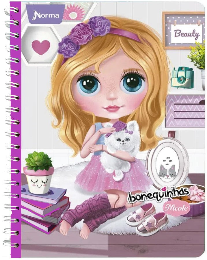 Cuaderno Profesional Espi Bonequinhas 100 hojas Cuadro 5mm Norma® 581043 [Pieza] 7702111810433