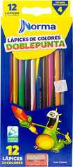 Color de MaderaDoblePunta Redondo c/Sacapuntas Doble Color 24 Est.c/12 Norma® 521032 [Estuche] 7702111210325