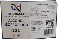 Alcohol Isopropílico 20 litros CH® QDV-0023 [Contenedor plástico] 7502300961218 2