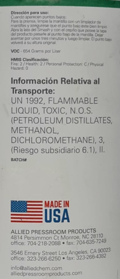 Restaurador de Mantillas SMASH for low spots 8oz ALLIED® [Contenedor plástico] 2