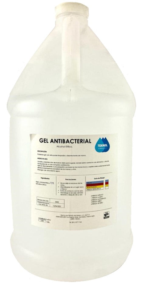 Gel Antibacterial Desinfectante de Manos Galón TEKNOL® [Galón]
