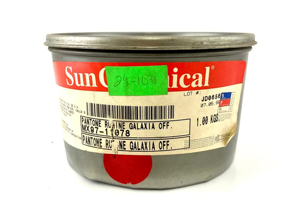 Tinta tono Pantone® Galaxia 1kg Rojo Rubí Sun Chemical® 11078 [Kilo]