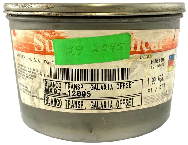 Tinta tono Pantone® 1kg Blanco Transpar Sun Chemical® 12095 [Kilo]