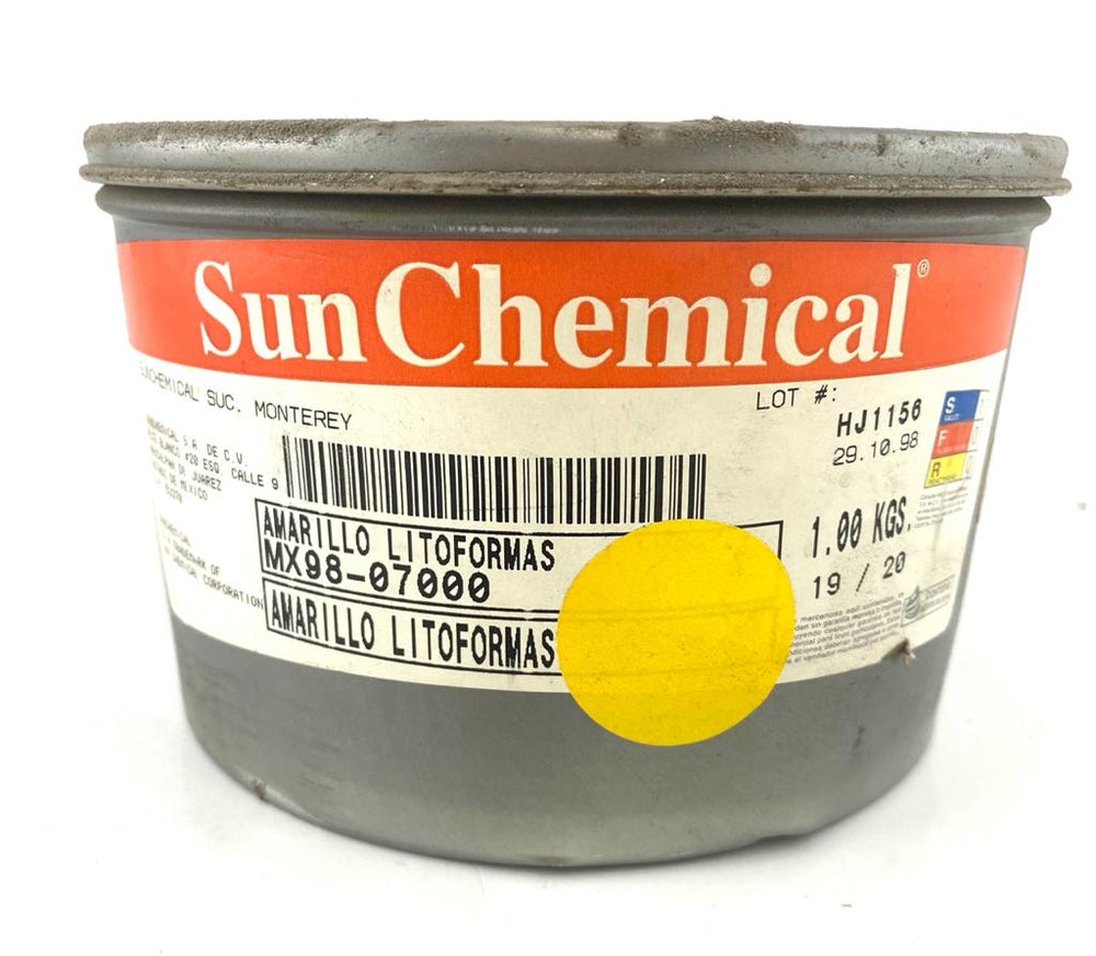 Tinta tono Pantone® 1kg Amarillo Limón Sun Chemical® 7000 [Kilo]