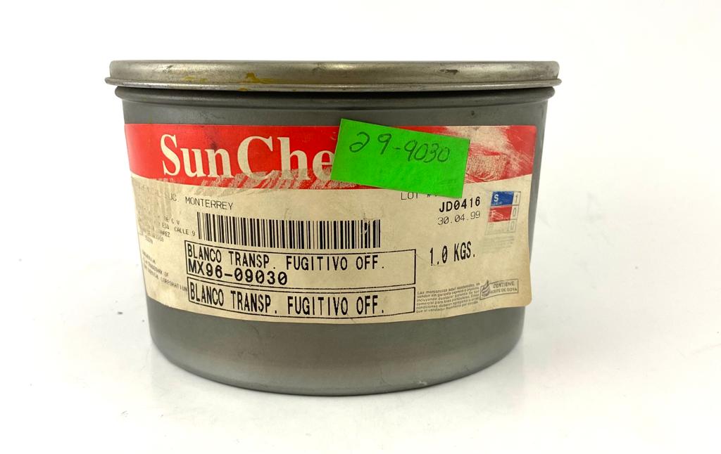 Tinta tono Pantone® Fugitivo 1kg Blanco Transpar Sun Chemical® 09030 [Kilo] Imagen principal del producto
