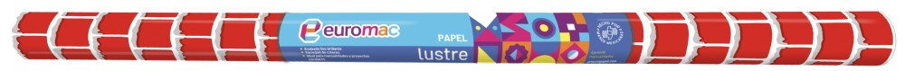Papel Lustrina Eurolustre Ladrillo Grande .70×5m euromac® EL0194 [Rollo] 7501454605184