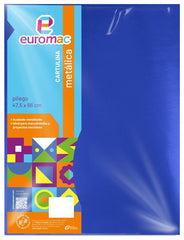 Cartulina Metálica 1/cara Azul Rey 47.5×66cm euromac® MT0001 Hoja 7501523726987 01