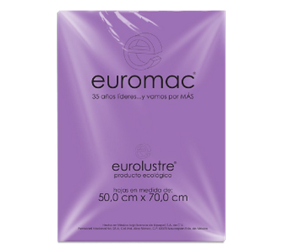 Papel Lustrina Eurolustre 24.5k Lila pastel 50×70 70g euromac® EL0025 Hoja 7501523719927 01