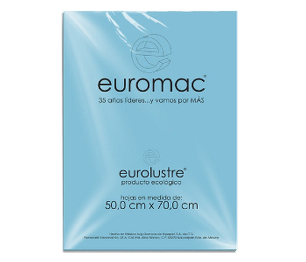 Papel Lustrina Eurolustre Azul pastel 50×70 70g euromac® EL0010 Hoja 7501523719774 01
