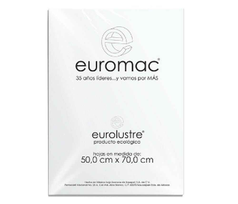 Papel Lustrina Eurolustre Blanco 50×70 70g euromac® EL0016 Hoja 7501523719835 01