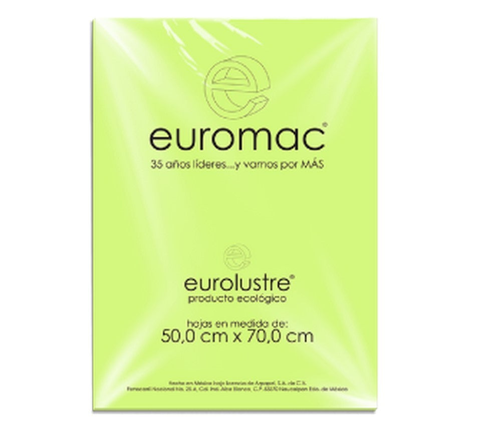 Papel Lustrina Eurolustre 24.5k Verde Nilo 50×70 70g euromac® EL0049 Hoja 7501523720169 01