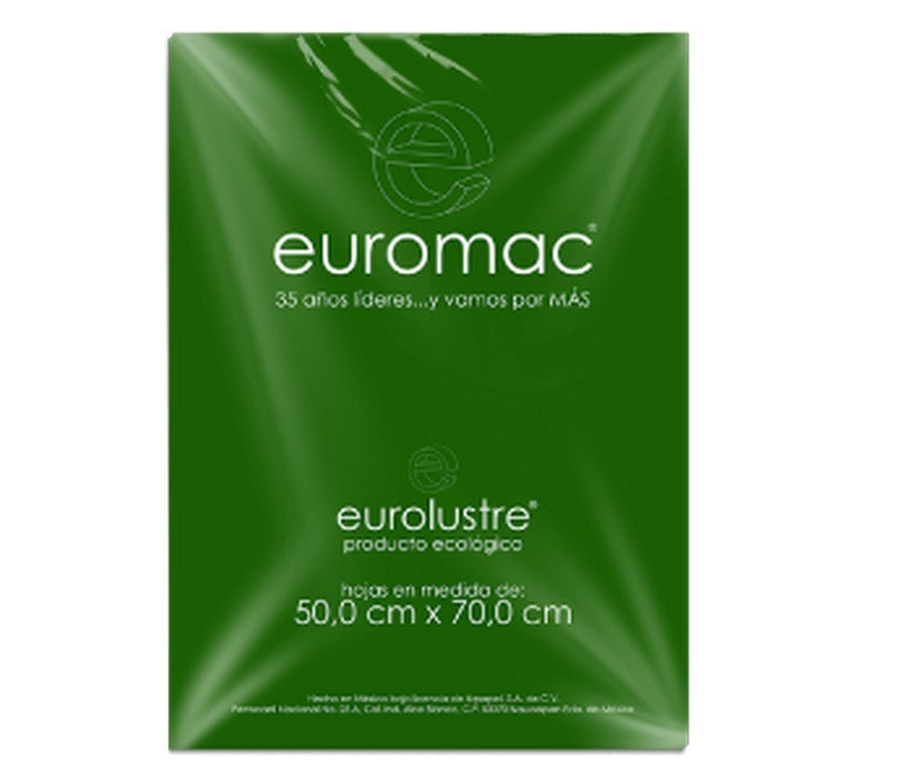 Papel Lustrina Eurolustre Verde Bandera 50×70 70g euromac® EL0046 Hoja 7501523720138 01