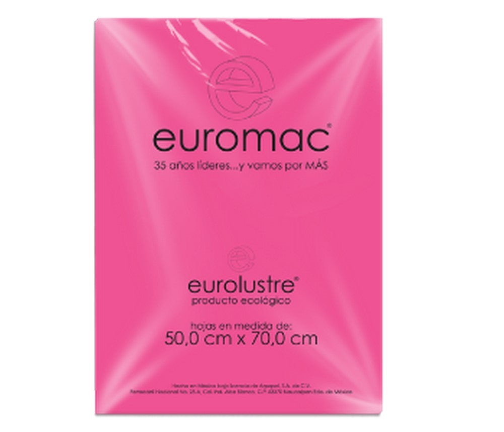 Papel Lustrina Eurolustre 24.5k Rosa Mexicano 50×70 70g euromac® EL0040 Hoja 7501523720077 01
