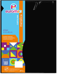 Cartulina Metálica 1/cara Negro 47.5×66cm euromac® MT0018 Hoja 7501454605474 01