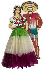 Adorno Fiestas Patrias Pareja Charros Fig. Papel China 18×28cm Interparty 12-A [Pieza]