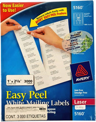 Etiqueta p/Impresora Láser c/3000 30 × Hoja 100hj Blanco 1×2-5/8" Avery® 5160 [Caja] 72782651602
