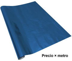 Papel Metalizado Liso Rollo Azul .50×1m Satinado® [Metro]