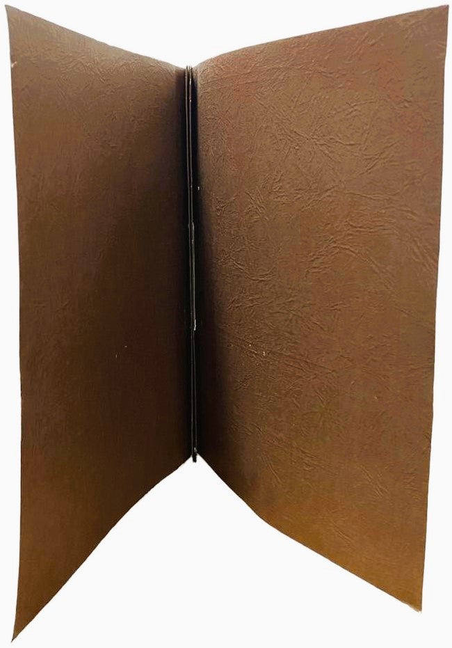 Carpeta Imitación Cuero Broche 8cm Cartón Café Carta Proesa® [Pieza] 2