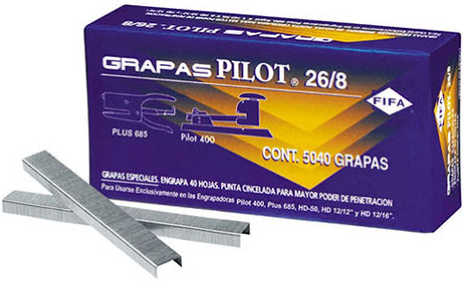 Grapa Estándar Pilot® 8mm c/5040 Fifa® 26/8-C [Caja] 767982000427