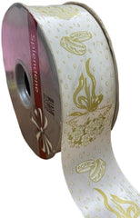 Listón Ella Nastro Splendene Boda 48mmx100m Bolis® 55/ORO-BCO [Pieza] 8001565297395
