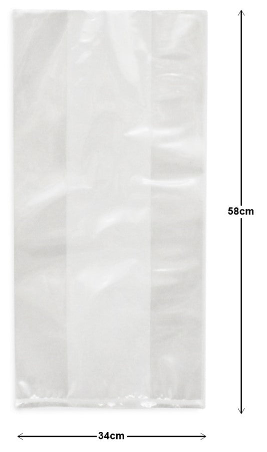 Bolsa Celofán Transparent Lisa con fuelle Mediana 34×58cm CRISTALINE® Pieza 7501667100117 01