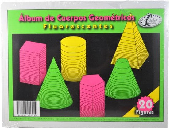 Material Didáctico Cuerpos Geométricos Armar c/20 Neón Figuras 3D Raf® [Pieza] 7501875900219