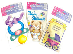 Invitación p/Baby Shower c/Sobre c/6 varios modelos 8.5×13.5mm Padi® 032 [Paquete] 682158000325