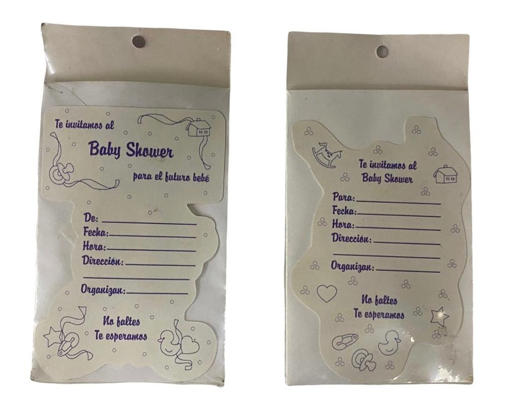 Invitación p/Baby Shower c/Sobre c/6 varios modelos 8.5×13.5mm Padi® 032 [Paquete] 682158000325 2
