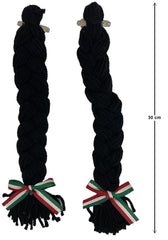Adorno Fiestas Patrias Trenza Estambre Café - Negro Casa ville [Pieza]
