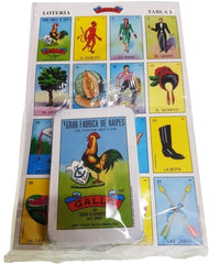 Lotería 1 Juego de Naipes Grande c/10 Tablas Chicas 21.5×13.5 Gallo® 17277 [Bolsa] 748622172773