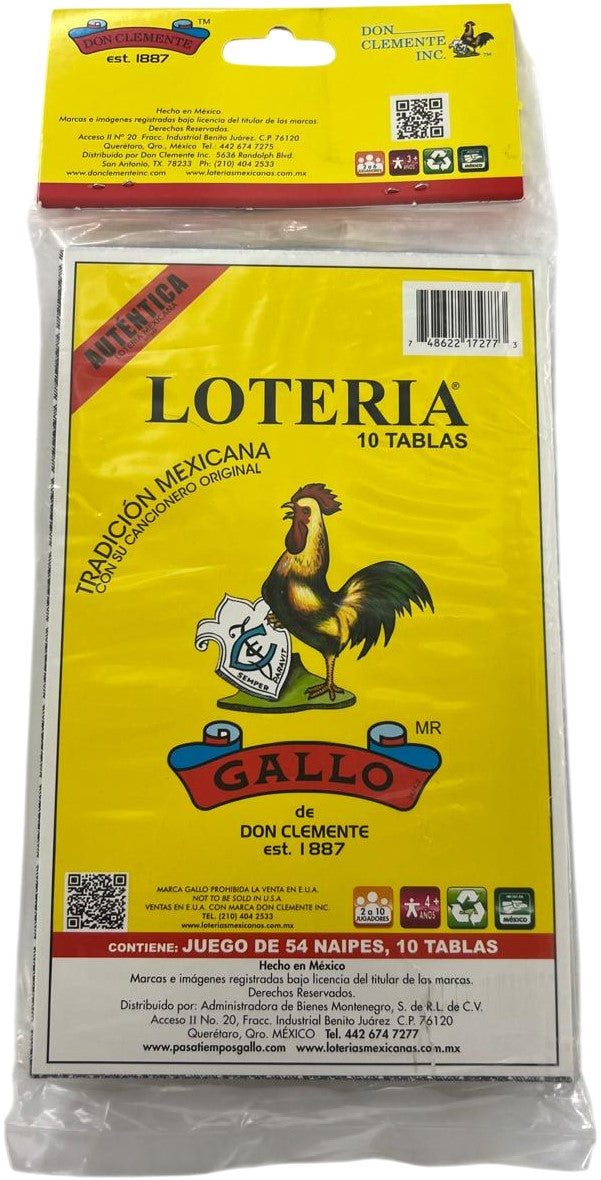 Lotería 1 Juego de Naipes Grande c/10 Tablas Chicas 13.5×21.5 Gallo® 17277 [Bolsa] 748622172773 9