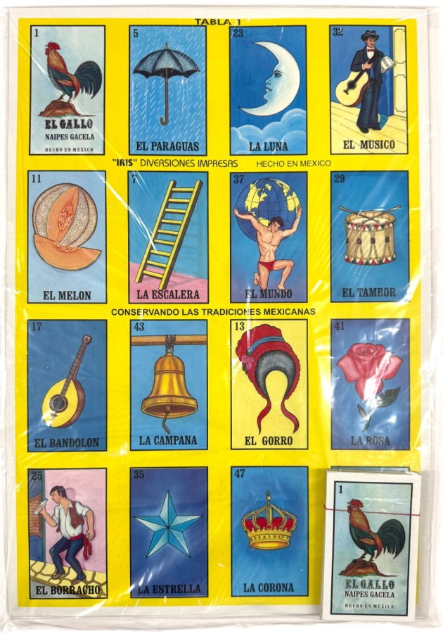 Lotería 1 Juego de Naipes Gigante c/6 Tablas Gigantes 43×62cm GACELA® IRIS® [Bolsa]