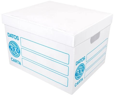 Caja Archivo de Plástico 36.5×31×25cm Tapa Separada Carta GEO® 1000012 [Pieza]