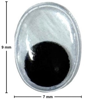 Ojo Movible Ovalado 7×10mm Mercería® Pieza 01