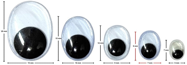 Ojo Movible Ovalado 7×10mm Mercería® Pieza 03