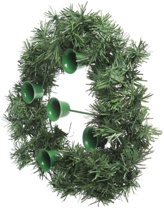 Adorno Corona Navideña de Adviento p/5 Velas Verde 40cm Janel® [Pieza] 607361586930 2
