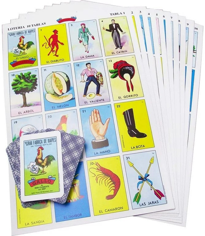 Lotería 1 Juego de Naipes Grande c/10 Tablas Jumbo 23×36cm Gallo® 17284 [Bolsa] 748622172841 2