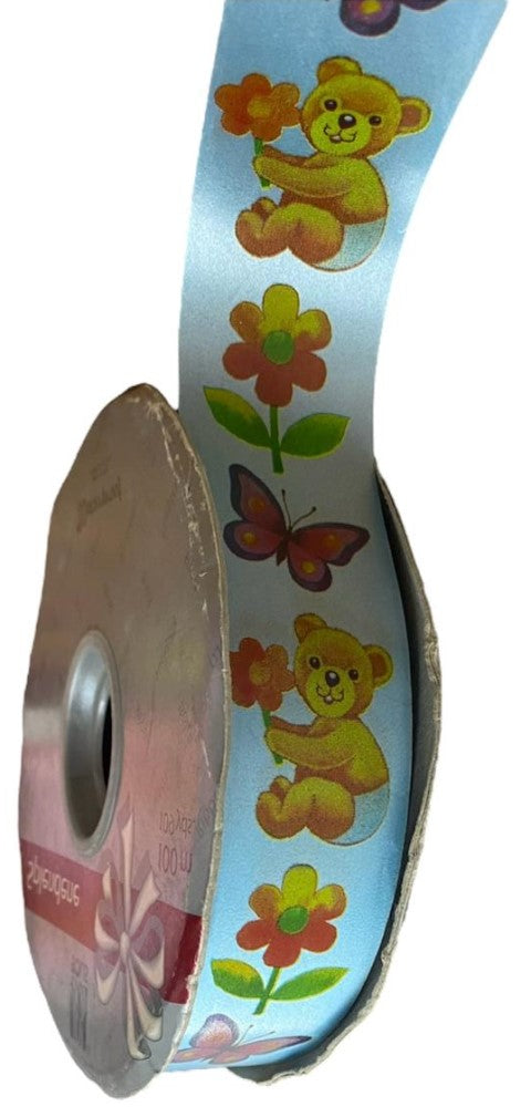 Listón Rudi Nastro Splendene Azul Bebe 34mmx100m Bolis® [Pieza]