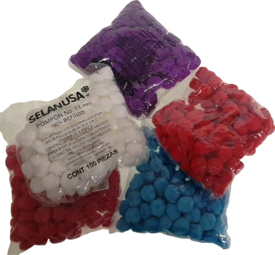 Pom Pom c/100 #13 Mercería® [Bolsa]