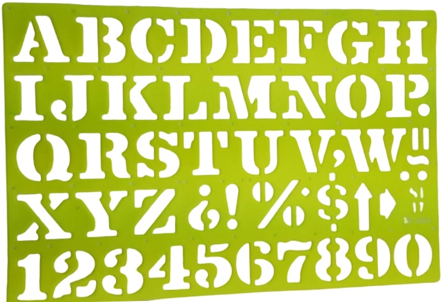 Plantilla de Letras Romana 30mm Abc® [Pieza] 7502236410170 Imagen principal del producto