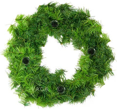 Adorno Corona Navideña de Adviento p/4 Velas Verde 50cm Naviplastic® [Pieza] 7501012125239