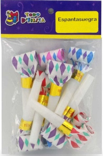 Espanta Suegra Silbatos c/10 D'Fiesta® [Bolsa] 7506036202911