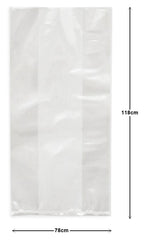 Bolsa Celofán Transparent Lisa con fuelle Gigante Especia 78×118cm CRISTALINE® Pieza 7501667100162 0