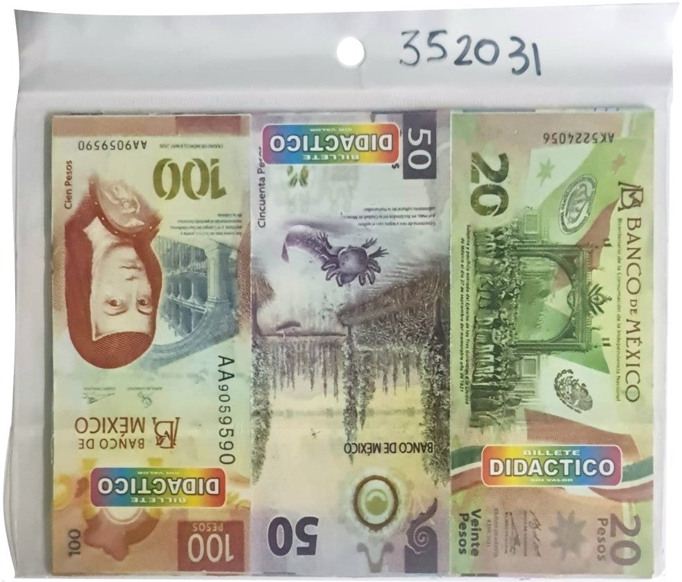 Material Didáctico Billete Papel Grande c/30 5.5×12.6cm ARZA® BIGDE30 [Pieza]