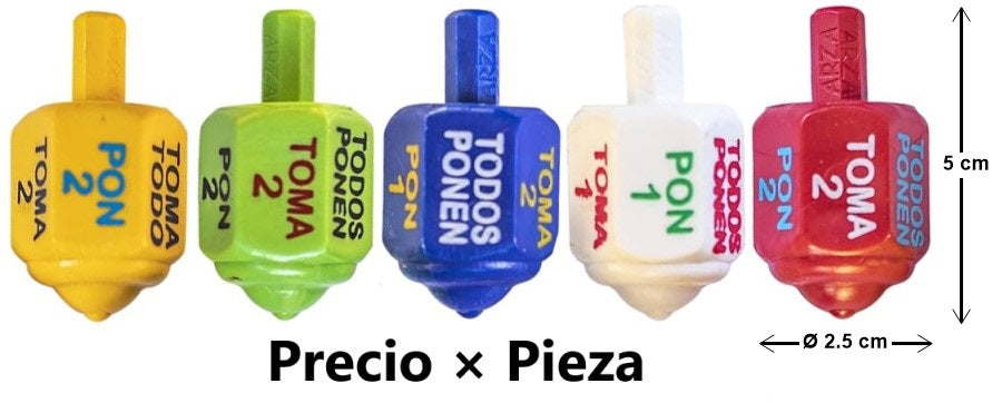 Pirinola Colores 5×Ø 2.5 cm ARZA® [Pieza]
