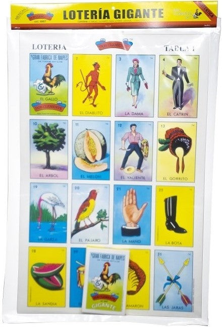 Lotería 1 Juego de Naipes Gigante c/6 Tablas Gigantes 43×62cm Gallo® 17948 [Bolsa] 748622179482