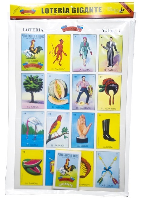 Lotería 1 Juego de Naipes Grande c/6 Tablas Gigantes 32×46cm Gallo® 17948 [Bolsa] 748622172841